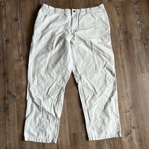 Columbia Men’s Cargo Pants Khaki Fossil Canvas Hiking Utility RN# 69724 Size 42 - Picture 1 of 8